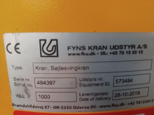 1 tons søjlesvingkran